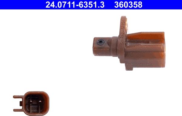 ATE 24.0711-6351.3 - Sensor, wheel speed parts5.com