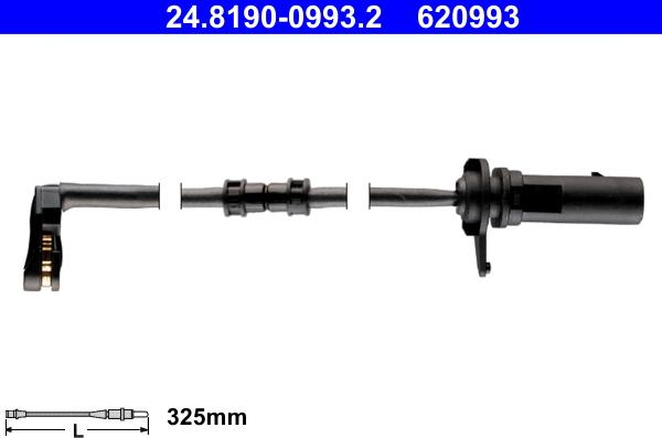 ATE 24.8190-0993.2 - Warning Contact, brake pad wear parts5.com