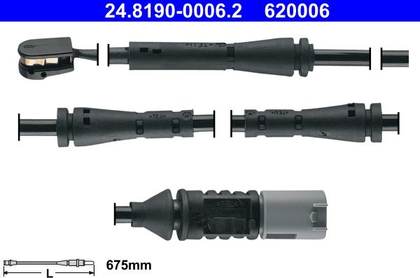 ATE 24.8190-0006.2 - Signalni kontakt, trošenje kočione pločice parts5.com