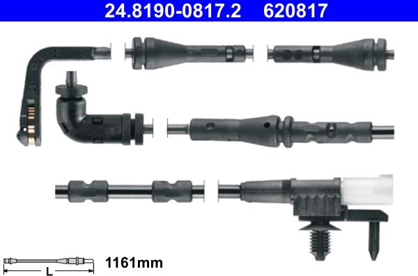 ATE 24.8190-0817.2 - Senzor de avertizare,uzura placute de frana parts5.com