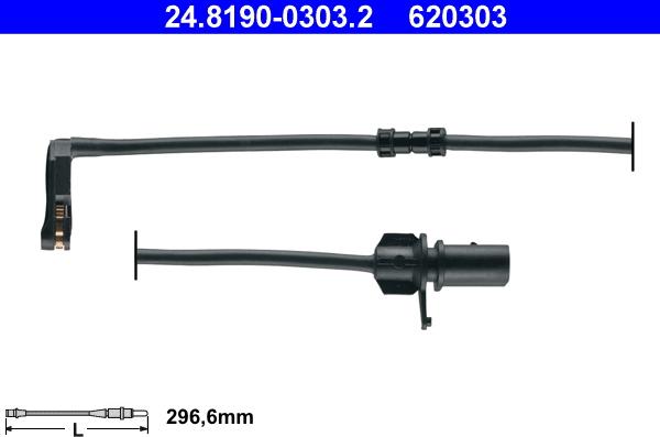 ATE 24.8190-0303.2 - Warning Contact, brake pad wear parts5.com