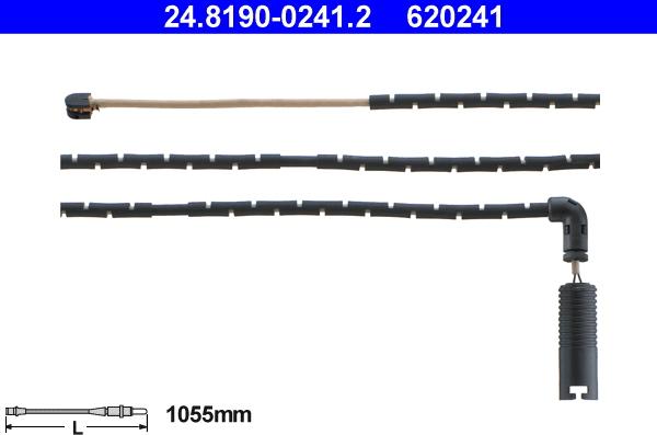 ATE 24.8190-0241.2 - Senzor de avertizare,uzura placute de frana parts5.com