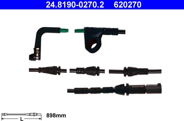 ATE 24.8190-0270.2 - Senzor de avertizare,uzura placute de frana parts5.com