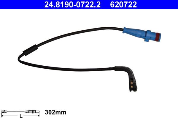 ATE 24.8190-0722.2 - Warning Contact, brake pad wear parts5.com