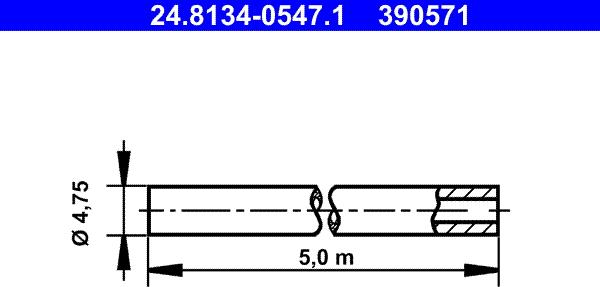 ATE 24.8134-0547.1 - Conducte frana parts5.com