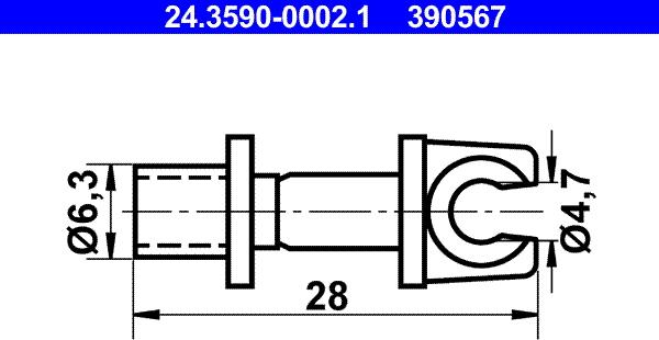 ATE 24.3590-0002.1 - Suport, conducte frana parts5.com