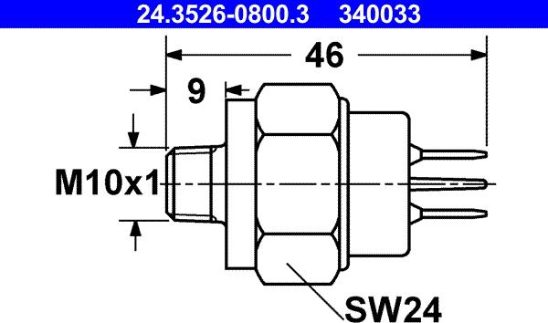 ATE 24.3526-0800.3 - Comutator lumini frana parts5.com