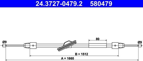 ATE 24.3727-0479.2 - Tross,seisupidur parts5.com