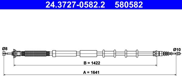 ATE 24.3727-0582.2 - Cablu, frana de parcare parts5.com