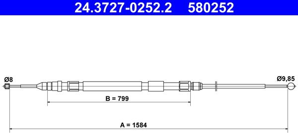 ATE 24.3727-0252.2 - Cięgło, hamulec postojowy parts5.com