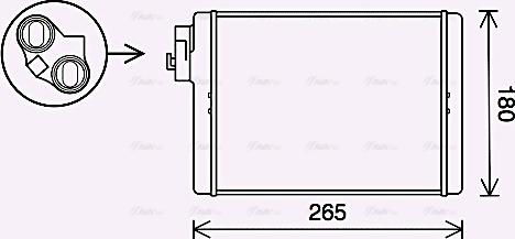 Ava Quality Cooling AI6408 - Heat Exchanger, interior heating parts5.com