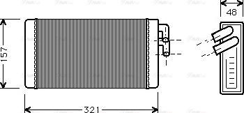 Ava Quality Cooling AI 6052 - Heat Exchanger, interior heating parts5.com