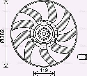 Ava Quality Cooling AI7519 - Ventilator, radiator parts5.com