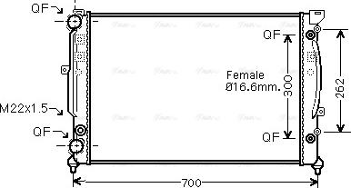 Ava Quality Cooling AIA2122 - Radiator, racire motor parts5.com