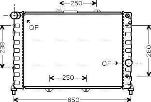 Ava Quality Cooling ALA2091 - Radiator, engine cooling parts5.com