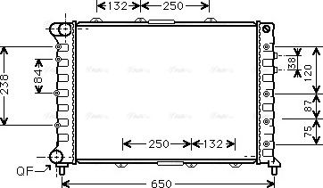 Ava Quality Cooling ALA2038 - Radiator, racire motor parts5.com