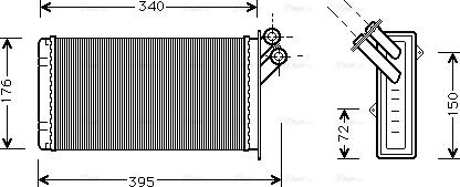 Ava Quality Cooling CN 6129 - Schimbator caldura, incalzire habitaclu parts5.com