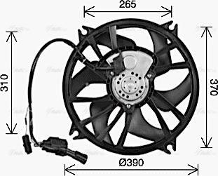 Ava Quality Cooling CN7556 - Fan, radiator parts5.com