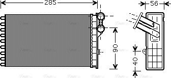 Ava Quality Cooling CNA6239 - Теплообменник, отопление салона parts5.com