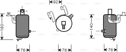 Ava Quality Cooling CN D203 - Filtro deshidratante, aire acondicionado parts5.com