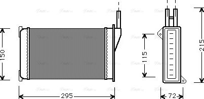 Ava Quality Cooling FD 6098 - Heat Exchanger, interior heating parts5.com