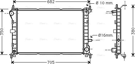 Ava Quality Cooling FD 2264 - Hladilnik, hlajenje motorja parts5.com