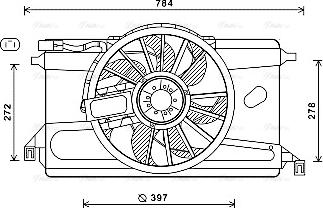 Ava Quality Cooling FD7561 - Ventilador, refrigeración del motor parts5.com