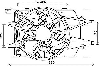 Ava Quality Cooling FD7577 - Ventilator, radiator parts5.com