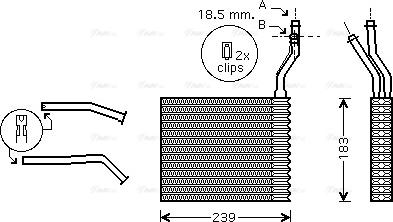 Ava Quality Cooling FDA6364 - Výmenník tepla vnútorného kúrenia parts5.com