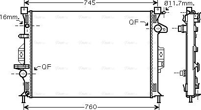 Ava Quality Cooling FDA2425 - Chłodnica, układ chłodzenia silnika parts5.com