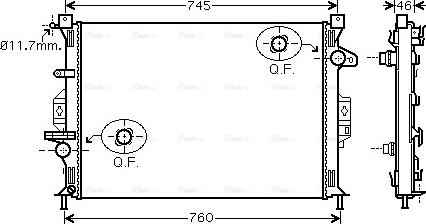 Ava Quality Cooling FDA2421 - Radiator, engine cooling parts5.com