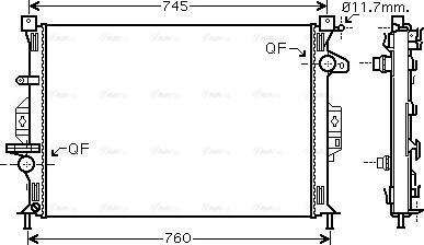 Ava Quality Cooling FDA2422 - Радиатор, охлаждение двигателя parts5.com