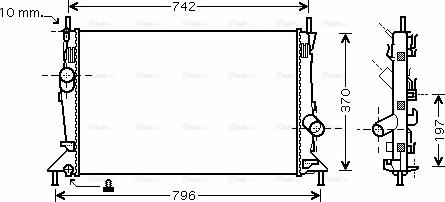 Ava Quality Cooling FDA2369 - Chłodnica, układ chłodzenia silnika parts5.com