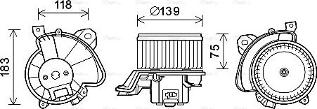 Ava Quality Cooling FT8431 - Ventilator, habitaclu parts5.com