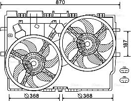 Ava Quality Cooling FT7584 - Ventilátor, motorhűtés parts5.com