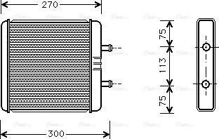 Ava Quality Cooling IV 6048 - Heat Exchanger, interior heating parts5.com