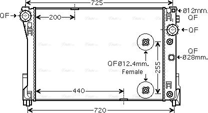 Ava Quality Cooling MS2491 - Kühler, Motorkühlung parts5.com