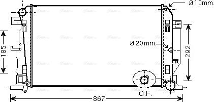 Ava Quality Cooling MS 2446 - Hladilnik, hlajenje motorja parts5.com