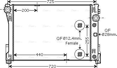 Ava Quality Cooling MS 2452 - Radiateur, refroidissement du moteur parts5.com