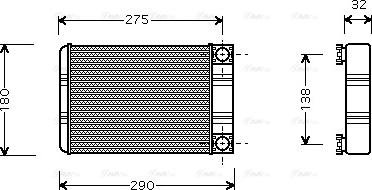 Ava Quality Cooling MSA6312 - Výmenník tepla vnútorného kúrenia parts5.com