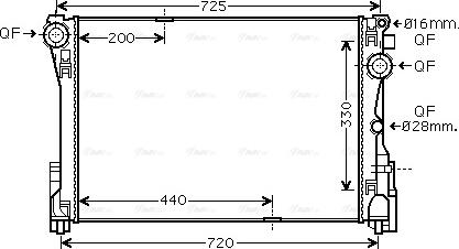 Ava Quality Cooling MSA2575 - Kühler, Motorkühlung parts5.com