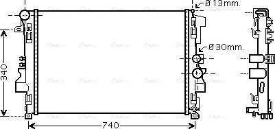 Ava Quality Cooling MSA2356 - Chladič, chlazení motoru parts5.com