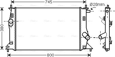 Ava Quality Cooling MZ 2183 - Chłodnica, układ chłodzenia silnika parts5.com