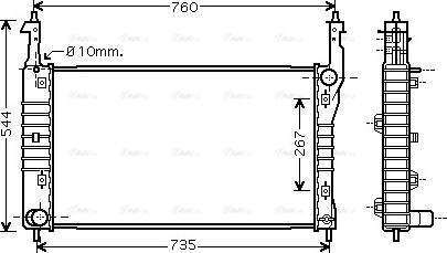 Ava Quality Cooling OLA2432 - Radiador, refrigeración del motor parts5.com