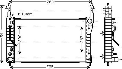 Ava Quality Cooling OLA2424 - Radiador, refrigeración del motor parts5.com