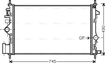 Ava Quality Cooling OLA2474 - Radiator, racire motor parts5.com