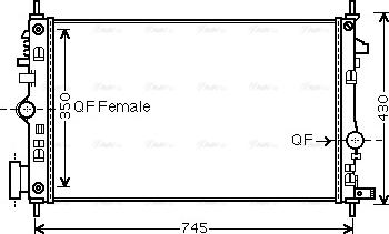 Ava Quality Cooling OLA2473 - Radiator, racire motor parts5.com