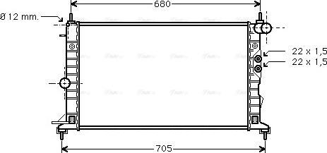 Ava Quality Cooling OLA2244 - Radiator, racire motor parts5.com