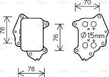 Ava Quality Cooling PE3396 - Radiator ulei, ulei motor parts5.com