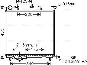 Ava Quality Cooling PE2368 - Radiador, refrigeración del motor parts5.com